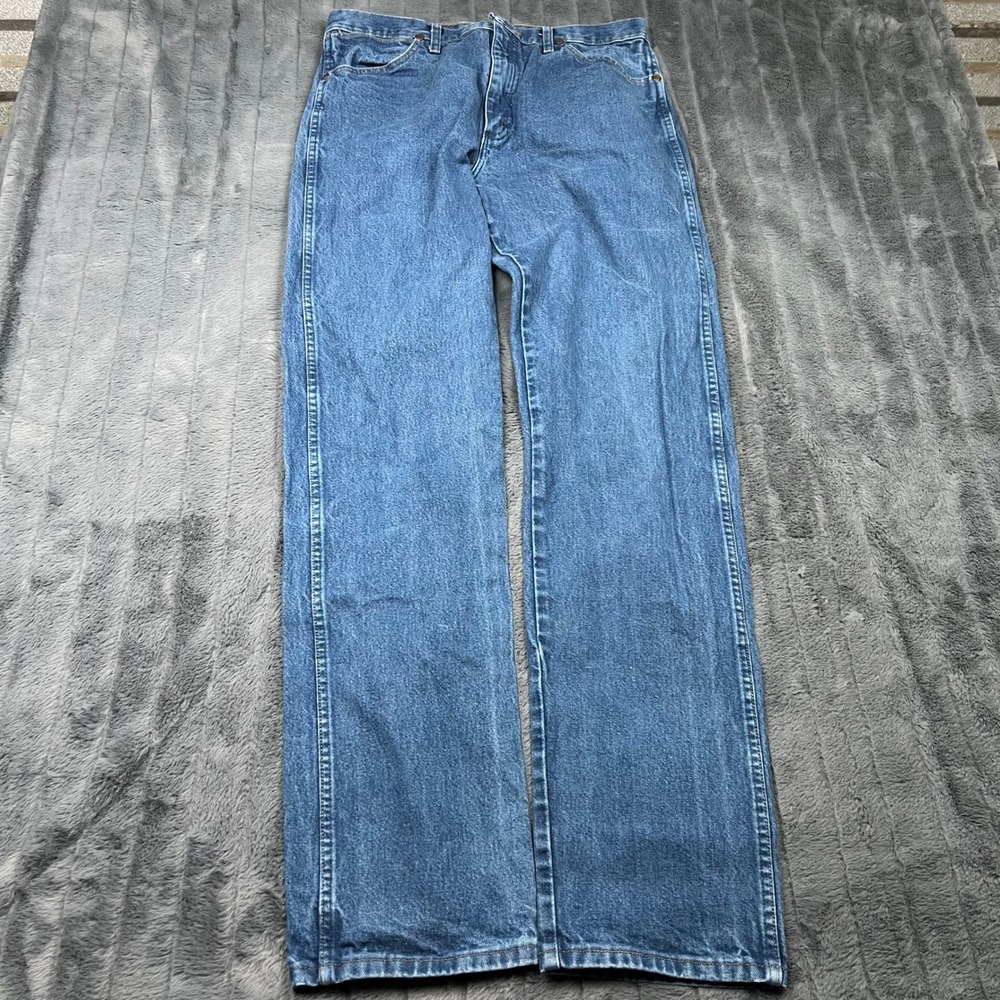 Wrangler Cowboy Cut Original Fit Jeans Mens 32x34 Medium Wash 13MWZPW Denim